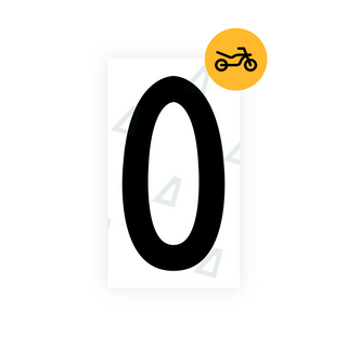 Alite Nanofilm for Switzerland Moto license plates - Symbol "0" - Alite