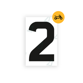 Alite Nanofilm for United Kingdom Moto license plates - Symbol "2" - Alite