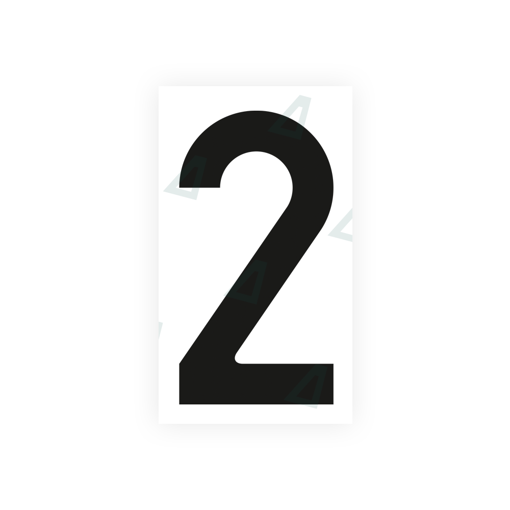 Alite Nanofilm for Czech Republic license plates - Symbol "2" - Alite
