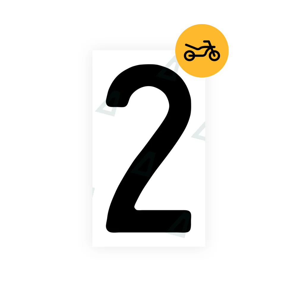 Alite Nanofilm for Switzerland Moto license plates - Symbol "2" - Alite