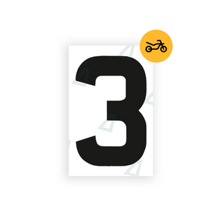 Alite Nanofilm for United Kingdom Moto license plates - Symbol "3" - Alite