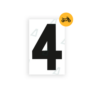 Alite Nanofilm for United Kingdom Moto license plates - Symbol "4" - Alite