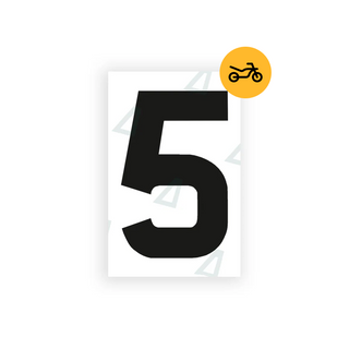Alite Nanofilm for United Kingdom Moto license plates - Symbol "5" - Alite