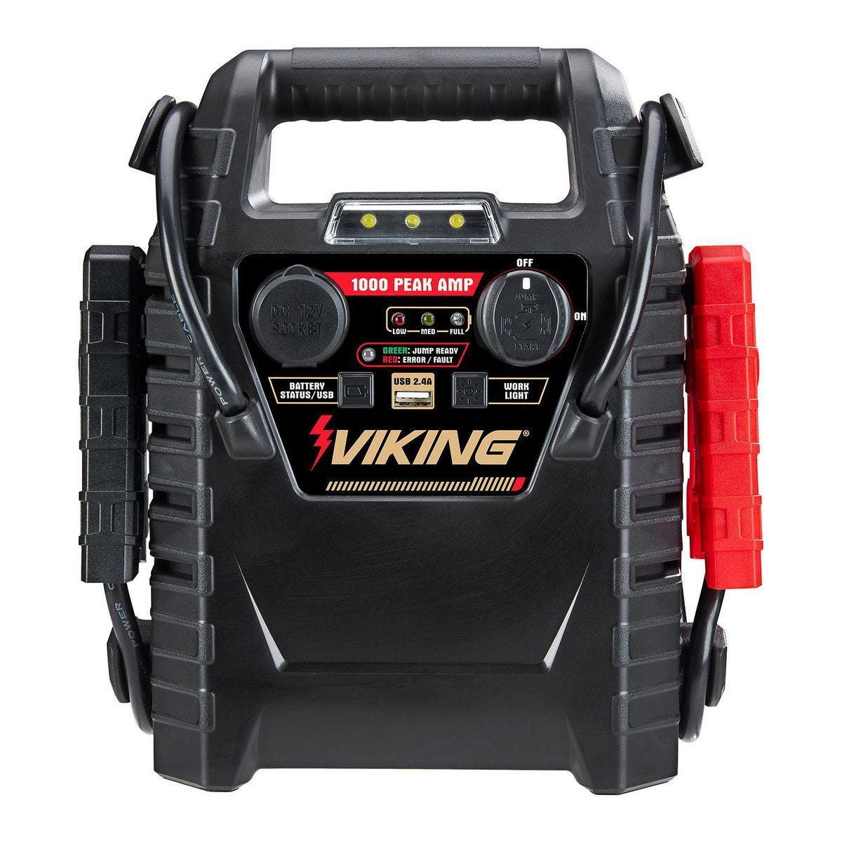 Arrancador de batería multifunción Viking de 1000 amperios pico y fuente de alimentación