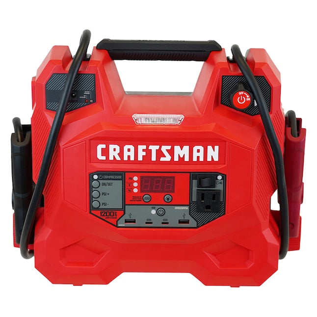 CRAFTSMAN Avviatore di emergenza per auto portatile da 1200 Amp 12 Volt con display digitale