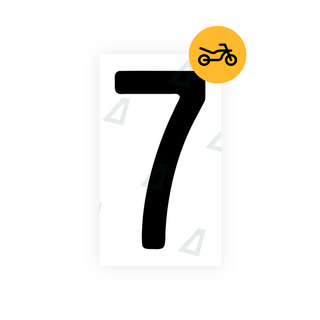 Alite Nanofilm for Switzerland Moto license plates - Symbol "7" - Alite