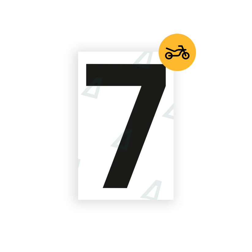 Alite Nanofilm for United Kingdom Moto license plates - Symbol "7" - Alite