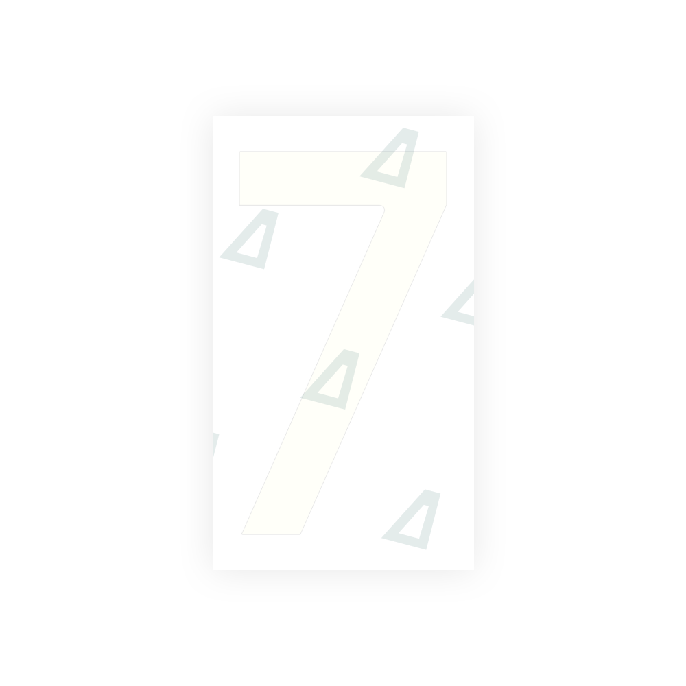 Alite Nanofilm for Czech Republic license plates - Symbol "7" - Alite