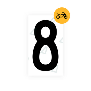 Alite Nanofilm for Switzerland Moto license plates - Symbol "8" - Alite