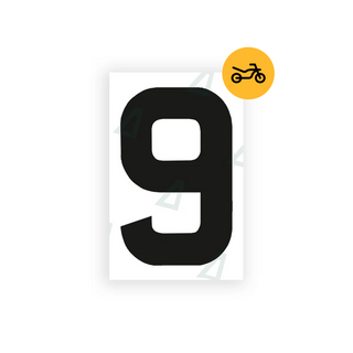 Alite Nanofilm for United Kingdom Moto license plates - Symbol "9" - Alite