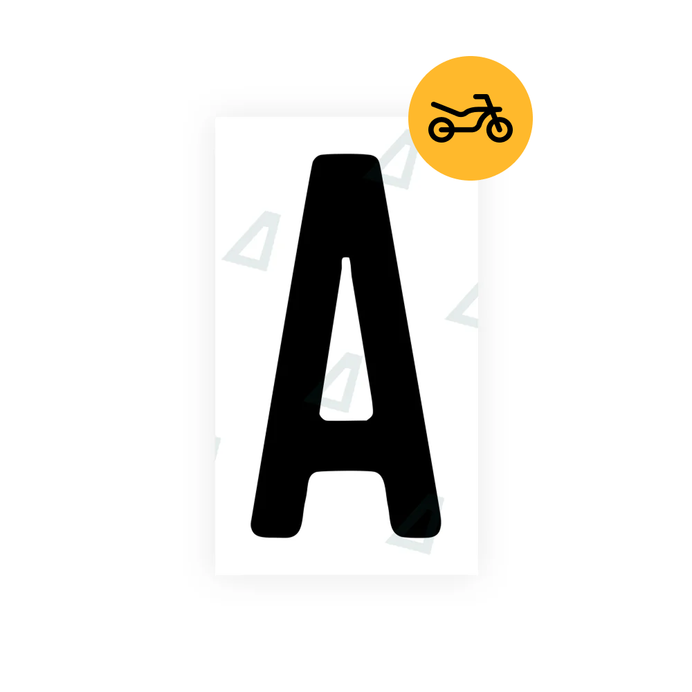 Alite Nanofilm for Switzerland Moto license plates - Symbol "A" - Alite