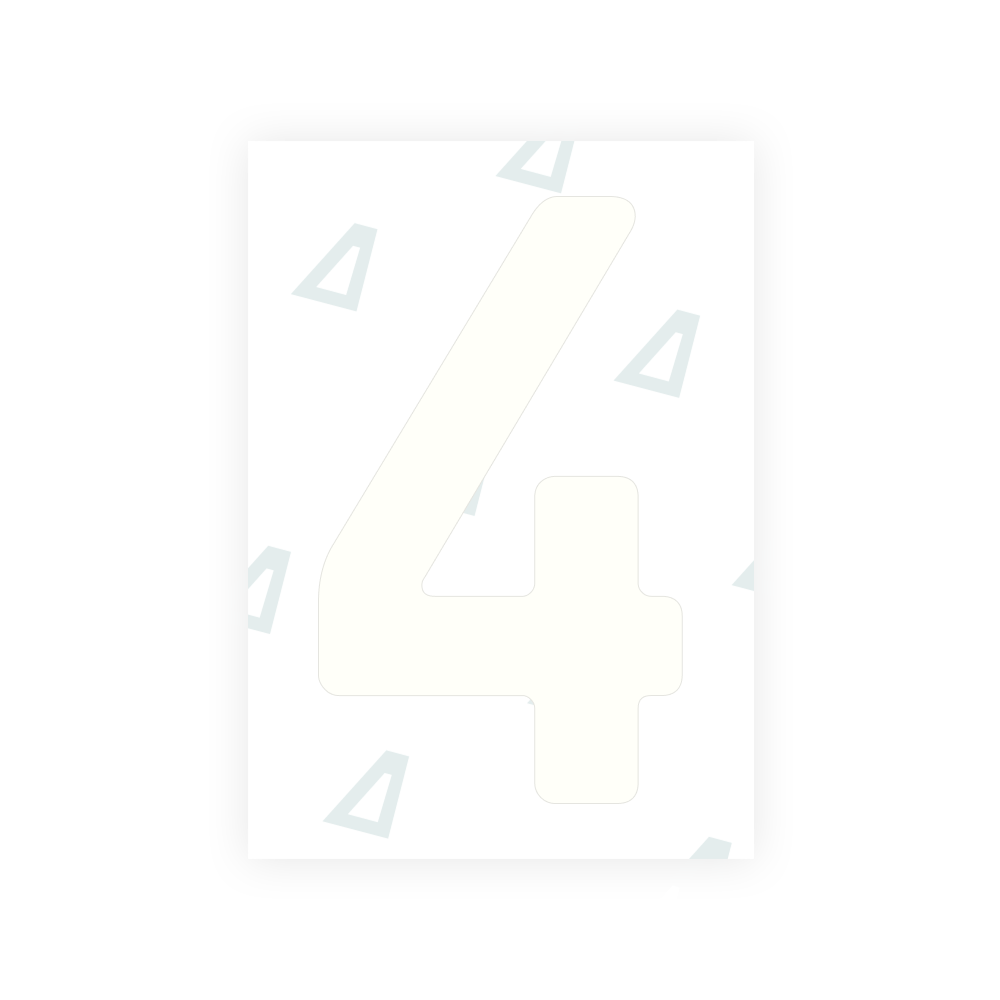 Alite Nanofilm for Abu Dhabi (Square) number plates - Symbol "4"