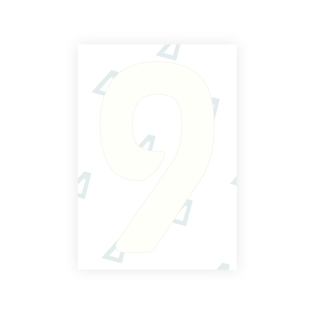 Alite Nanofilm for Abu Dhabi (Square) number plates - Symbol "9"