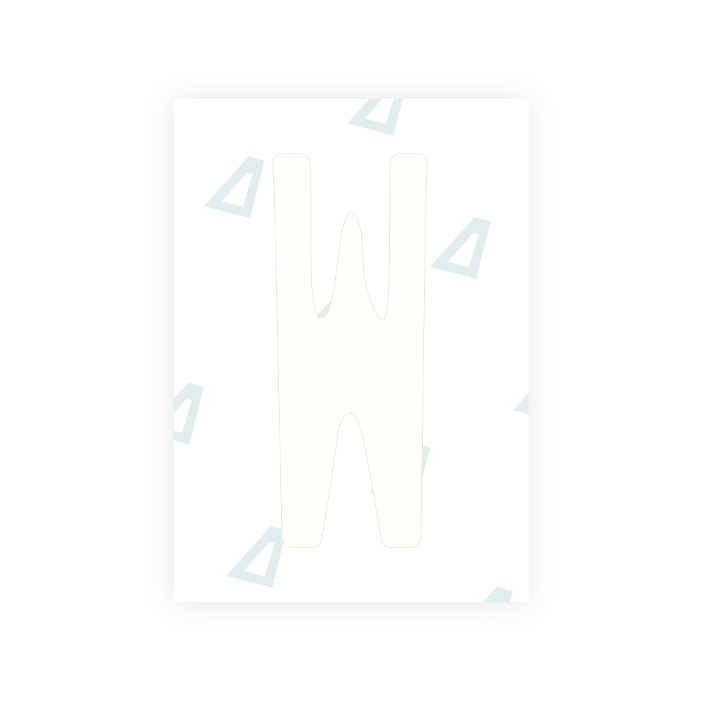 Alite Nanofilm for US (Alaska 2023) license plates - Symbol "W"