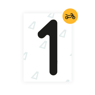 Alite Nanofilm for Austria Moto license plates - Symbol "1" - Alite