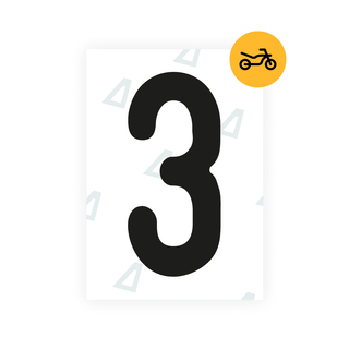 Alite Nanofilm for Austria Moto license plates - Symbol "3" - Alite