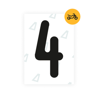 Alite Nanofilm for Austria Moto license plates - Symbol "4" - Alite