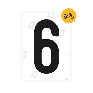 Alite Nanofilm for Austria Moto license plates - Symbol "6" - Alite