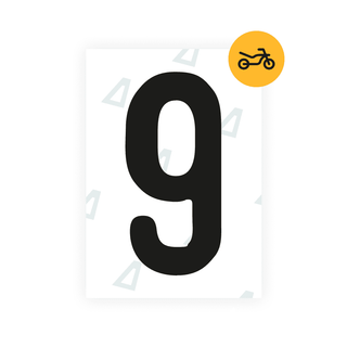 Alite Nanofilm for Austria Moto license plates - Symbol "9" - Alite