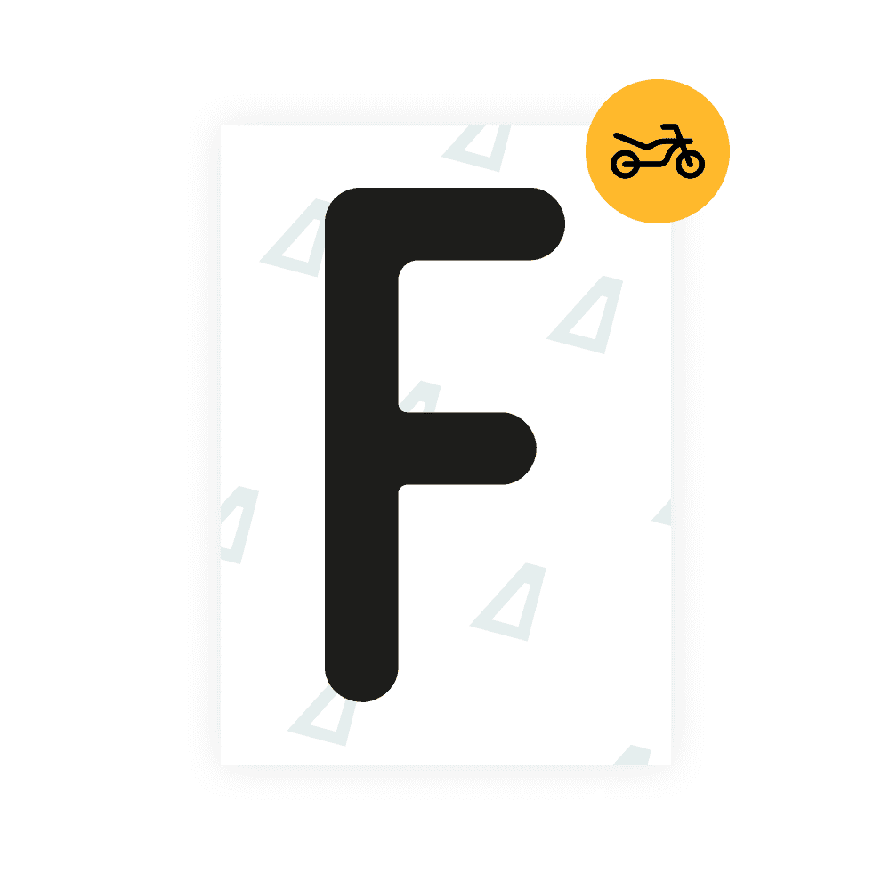 Alite Nanofilm for Austria Moto license plates - Symbol "F" - Alite