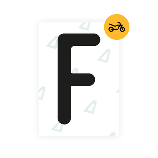 Alite Nanofilm for Austria Moto license plates - Symbol "F" - Alite