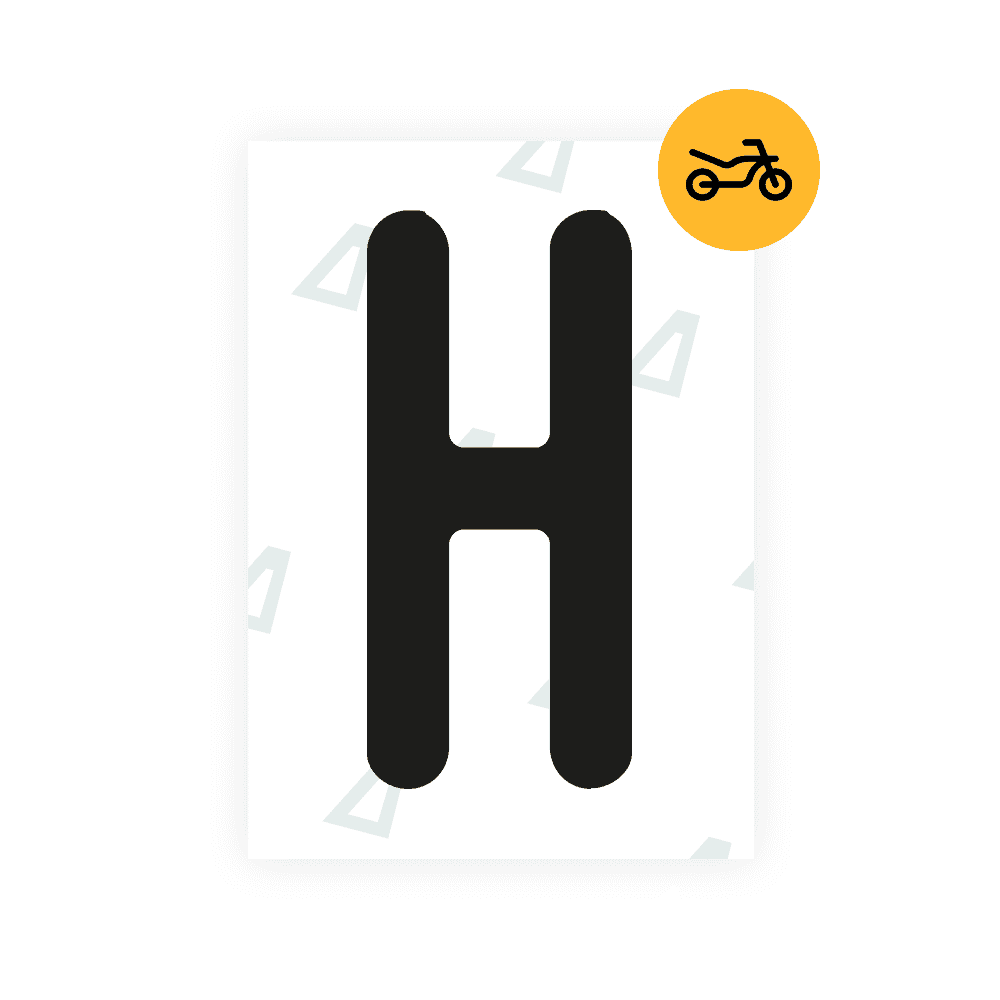 Alite Nanofilm for Austria Moto license plates - Symbol "H" - Alite