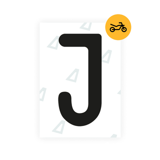 Alite Nanofilm for Austria Moto license plates - Symbol "J" - Alite