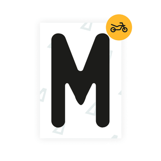 Alite Nanofilm for Austria Moto license plates - Symbol "M" - Alite