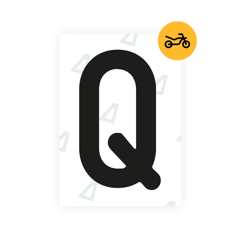 Alite Nanofilm for Austria Moto license plates - Symbol "Q" - Alite