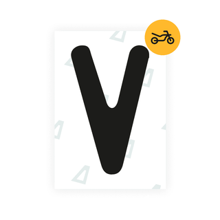 Alite Nanofilm for Austria Moto license plates - Symbol "V" - Alite