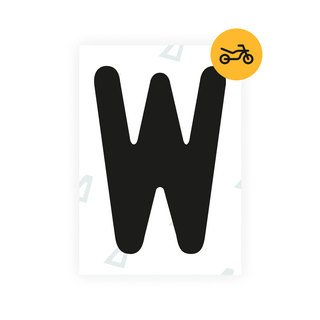 Alite Nanofilm for Austria Moto license plates - Symbol "W" - Alite