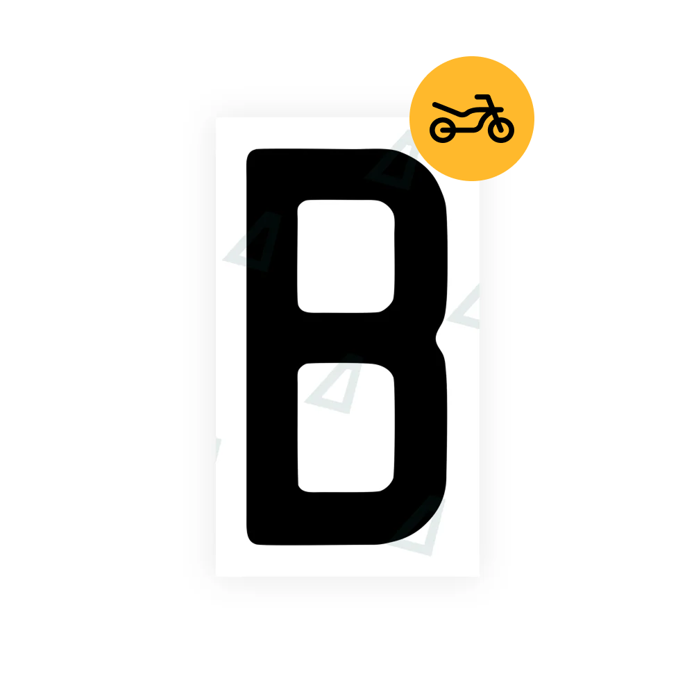 Alite Nanofilm for Switzerland Moto license plates - Symbol "B" - Alite