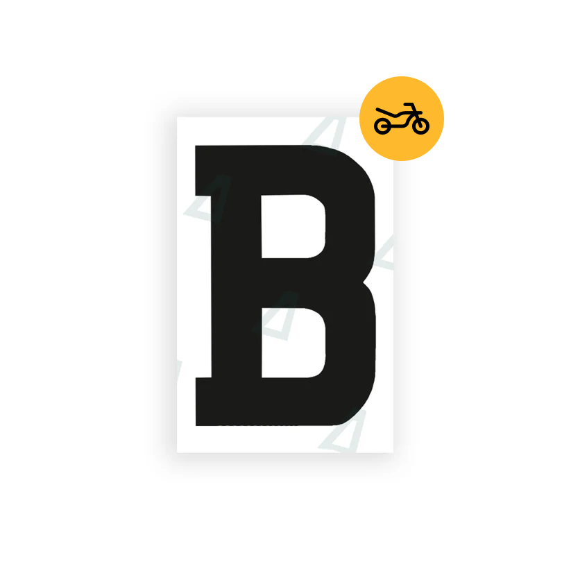 Alite Nanofilm for United Kingdom Moto license plates - Symbol "B" - Alite