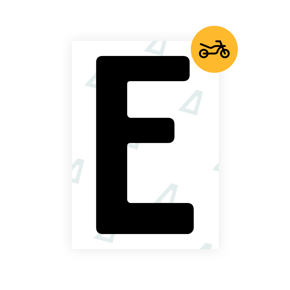 Alite Nanofilm for Brazil moto license plates - Symbol "E"