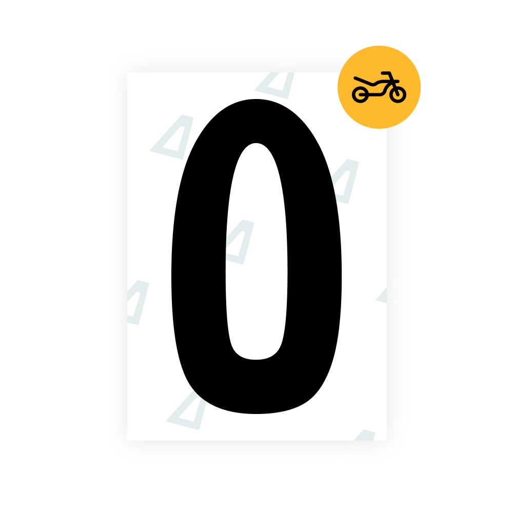 Alite Nanofilm for Argentina moto license plates - Symbol "O"