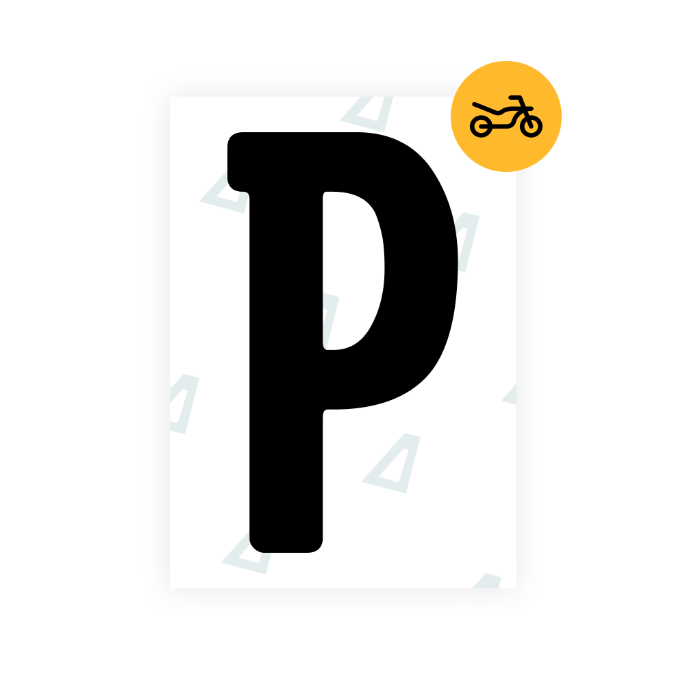 Alite Nanofilm for Argentina moto license plates - Symbol "P"