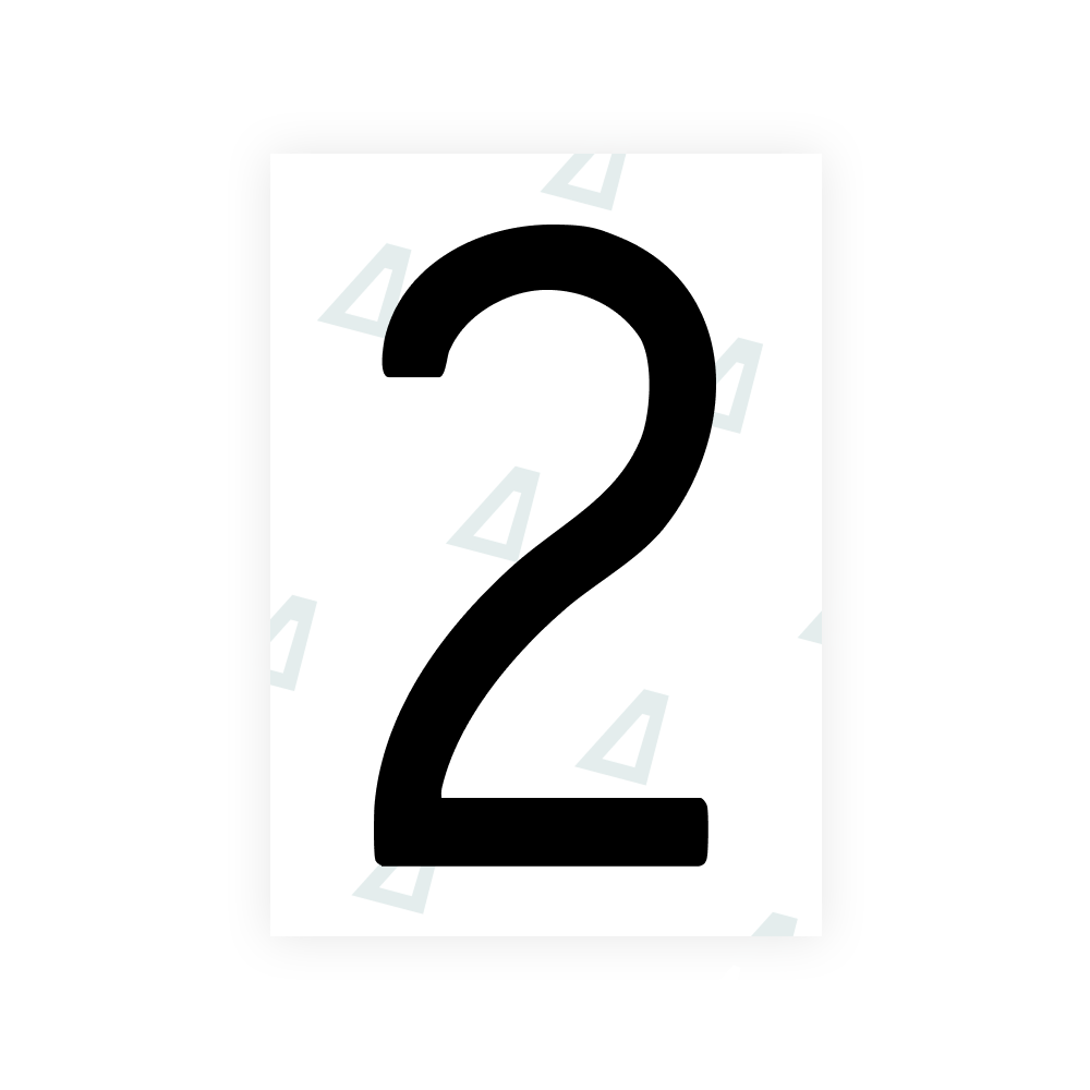Alite Nanofilm for CA (British Columbia) license plates - Symbol "2"