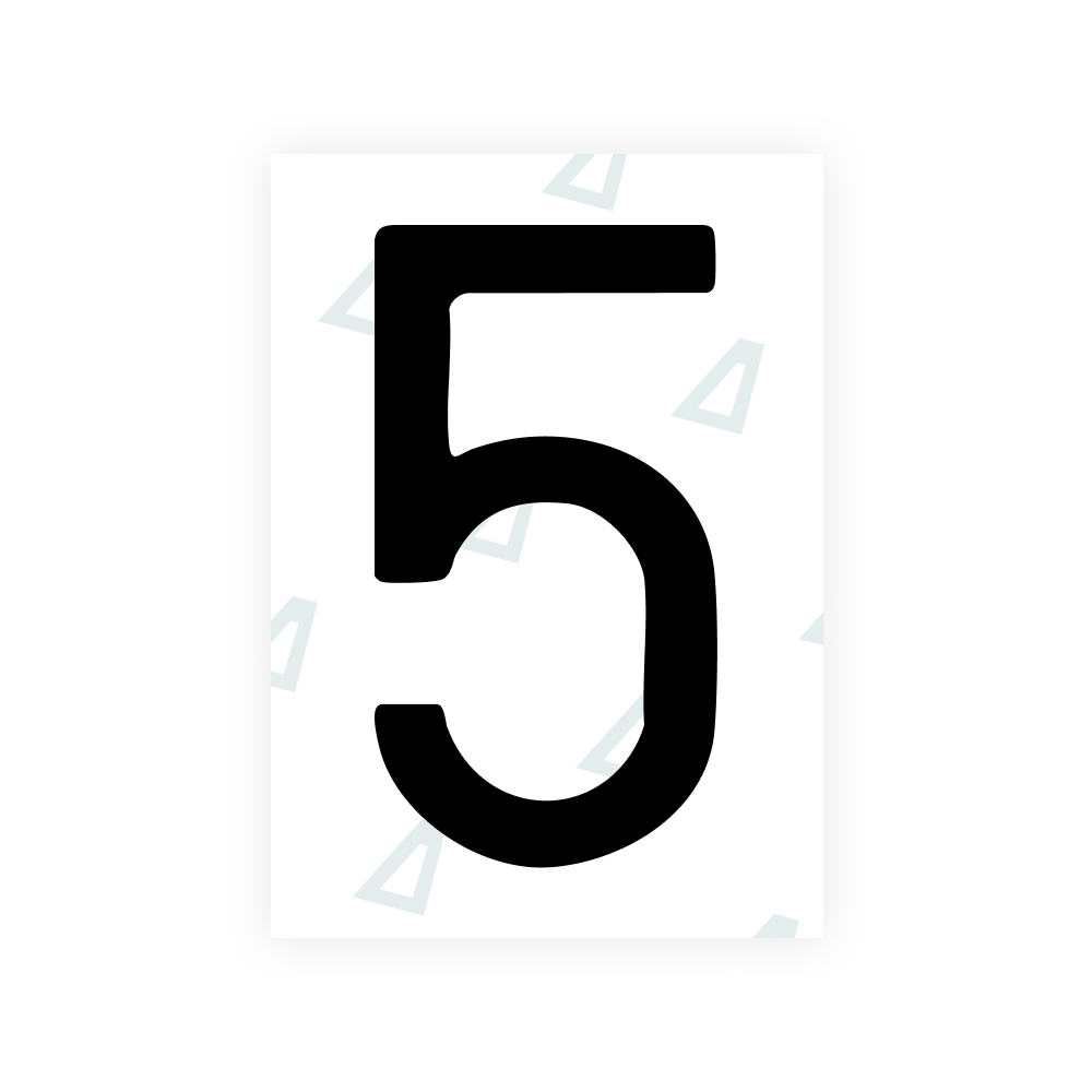 Alite Nanofilm pour plaques d'immatriculation du Canada (Colombie-Britannique) – Symbole "5"