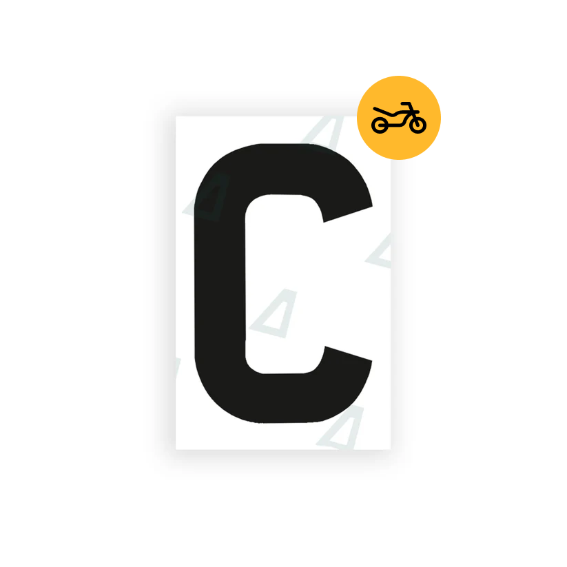 Alite Nanofilm for United Kingdom Moto license plates - Symbol "C" - Alite