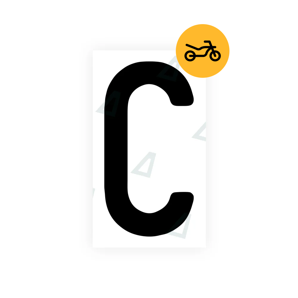 Alite Nanofilm for Switzerland Moto license plates - Symbol "C" - Alite
