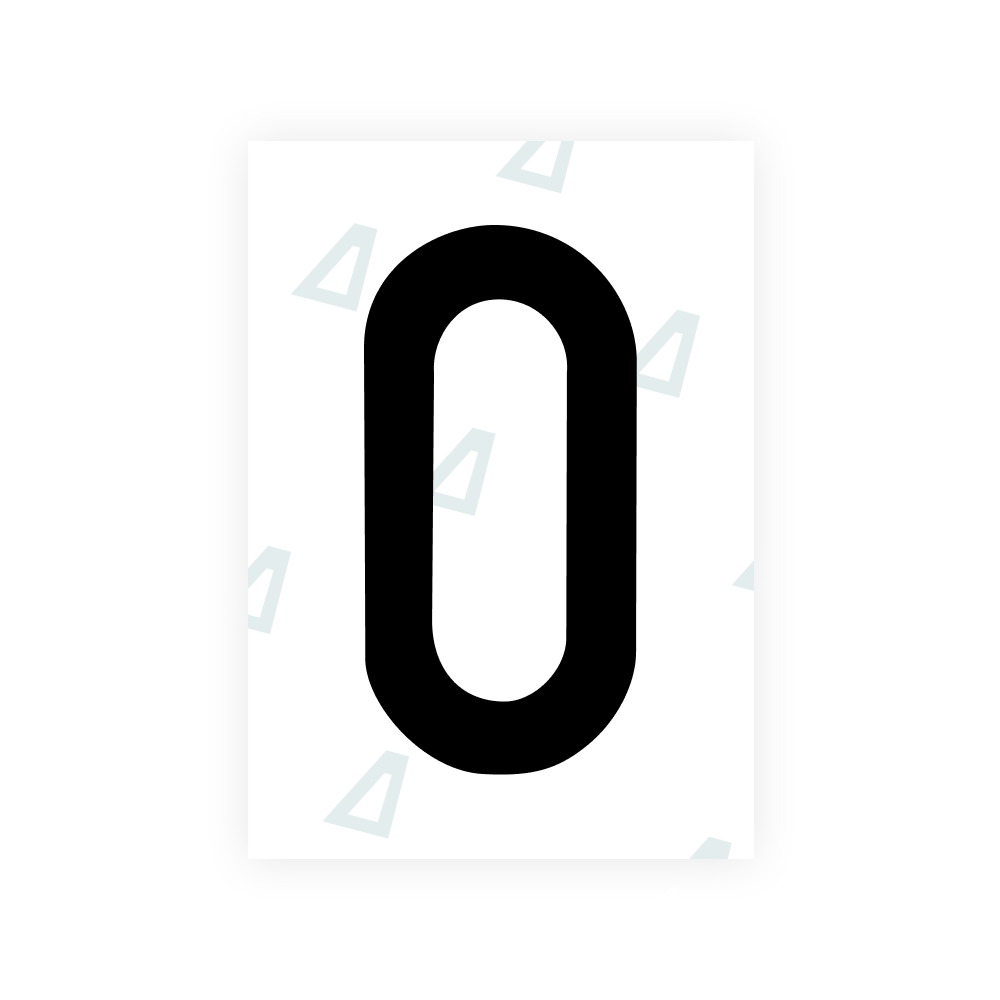 Alite Nanofilm for Colombia number plates - Symbol "0"