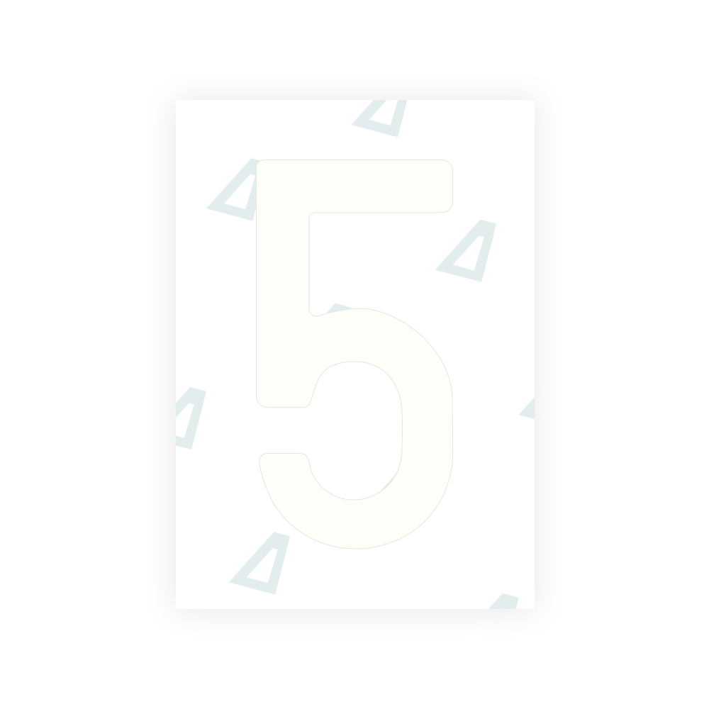 Alite Nanofilm for Colombia number plates - Symbol "5"
