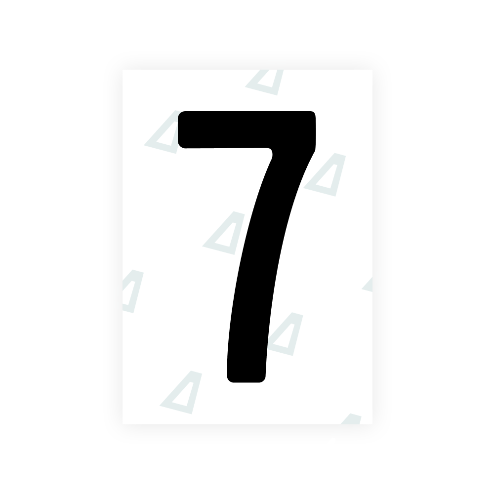 Alite Nanofilm for Colombia number plates - Symbol "7"
