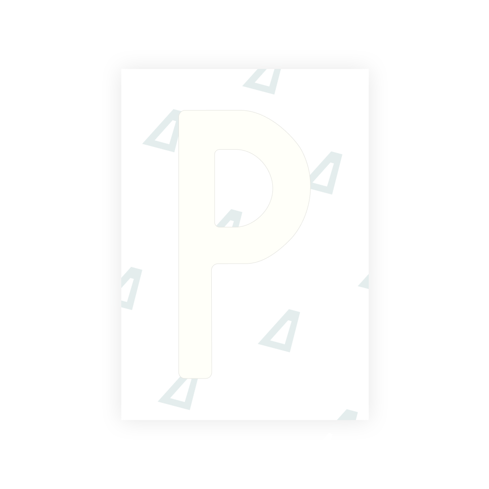 Alite Nanofilm for Colombia number plates - Symbol "P"
