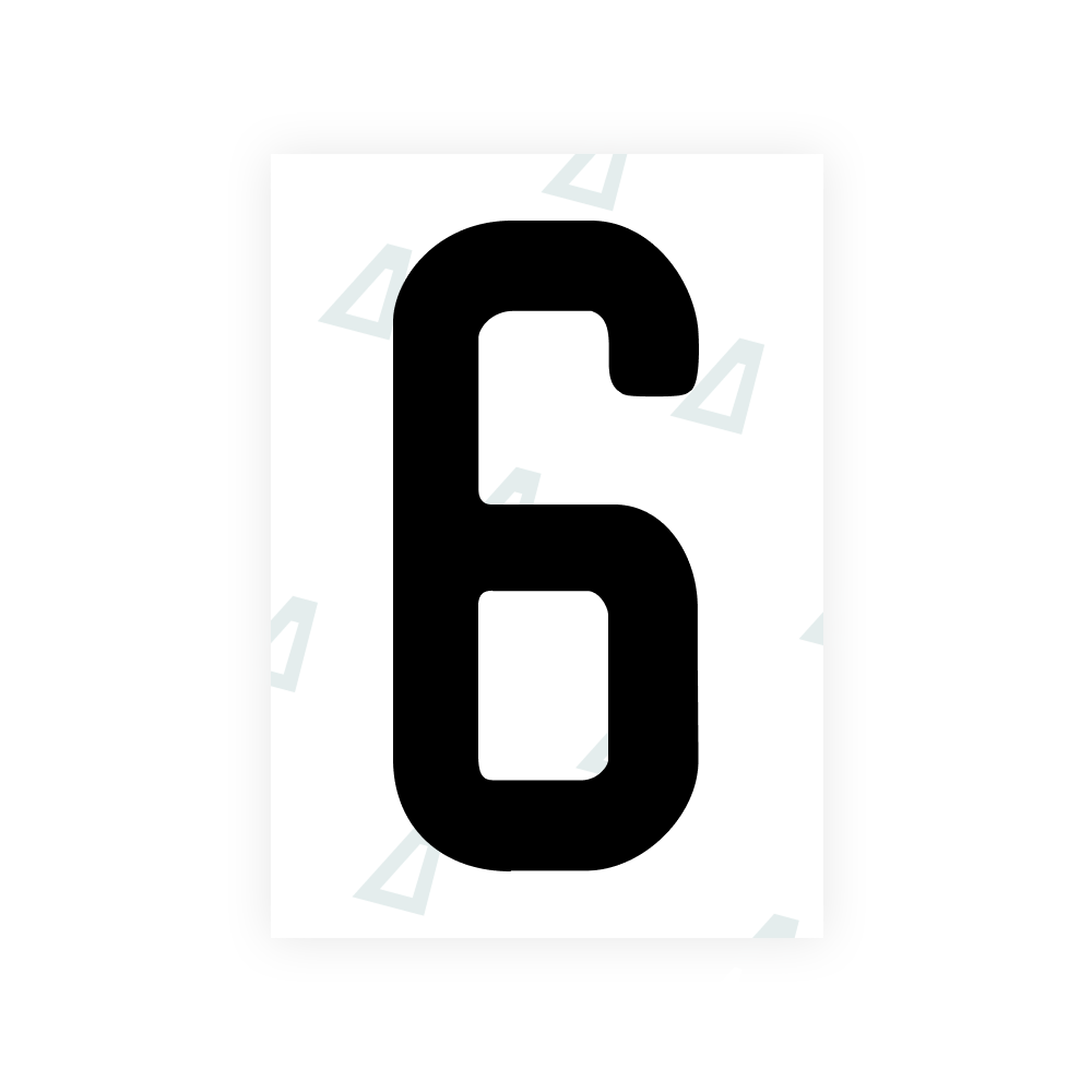 Alite Nanofilm für US-amerikanische (Colorado) Kfz-Kennzeichen – Symbol „6“