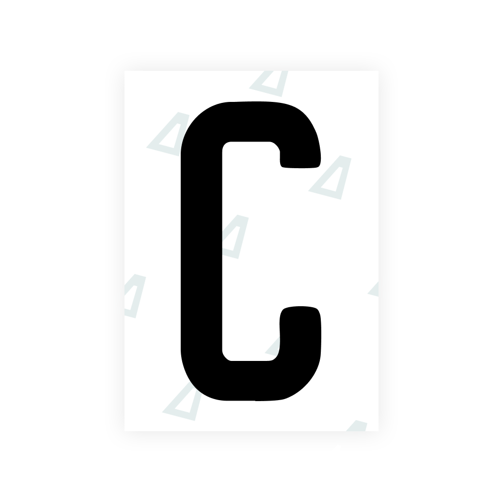 Alite Nanofilm für US-amerikanische (Colorado) Kfz-Kennzeichen – Symbol „C“