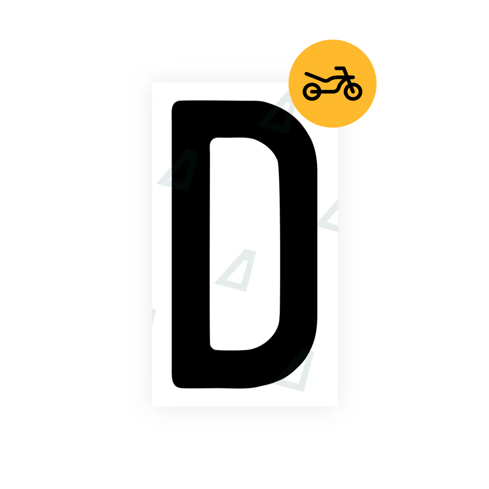 Alite Nanofilm for Switzerland Moto license plates - Symbol "D" - Alite