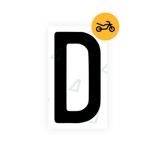Alite Nanofilm for Switzerland Moto license plates - Symbol "D" - Alite