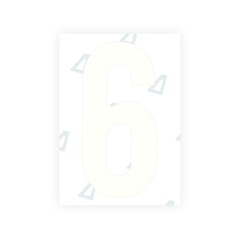 Alite Nanofilm for Dubai (Standard) number plates - Symbol "6"