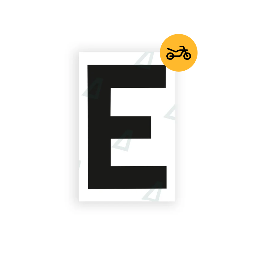 Alite Nanofilm for United Kingdom Moto license plates - Symbol "E" - Alite